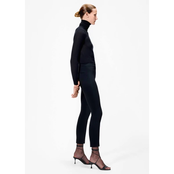 Adam Lippes Cigarette Pant in Black, view 2