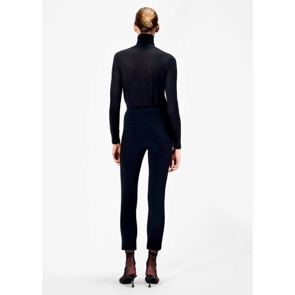 Adam Lippes Cigarette Pant in Black, view 3