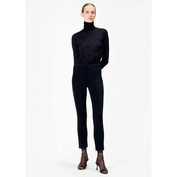 Adam Lippes Cigarette Pant in Black, view 4