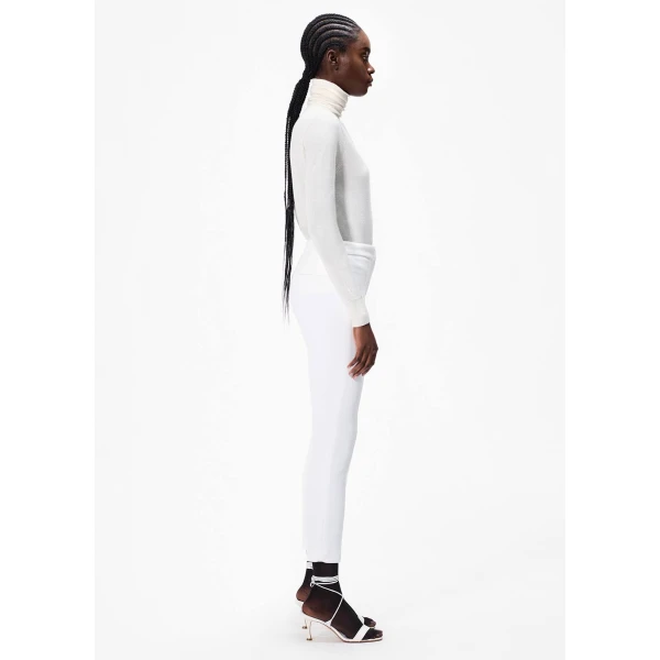 Adam Lippes Cigarette Pant in Ivory, view 2