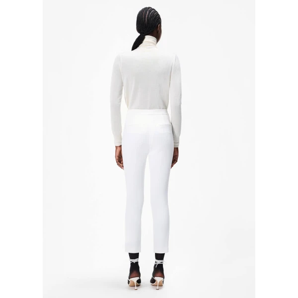 Adam Lippes Cigarette Pant in Ivory, view 3