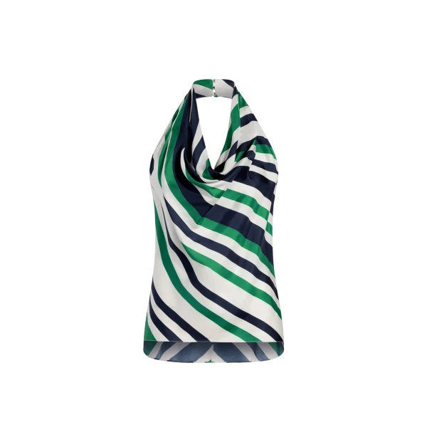 Adam Lippes Cusette Top in Green Multi