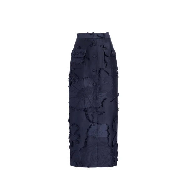 Adam Lippes Dakota Skirt in Navy