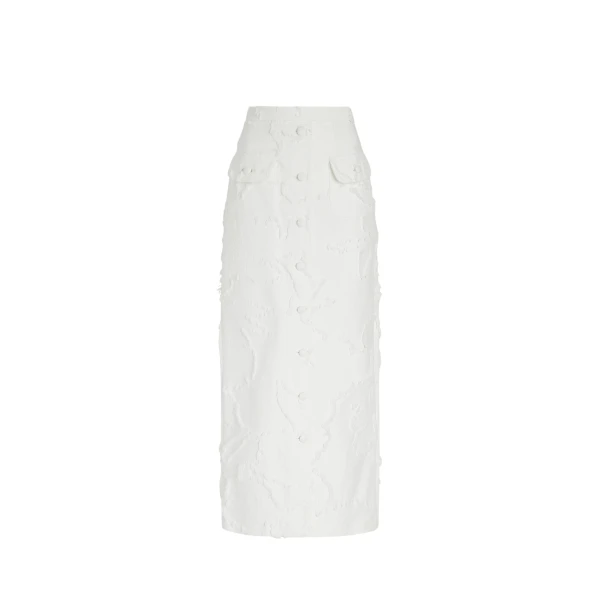 Adam Lippes Dakota Skirt in White