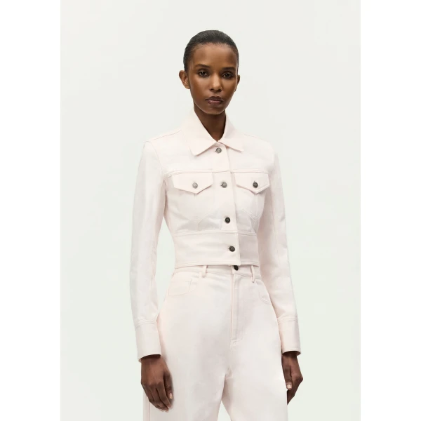 Adam Lippes Dante Jacket in Pale Pink, view 2