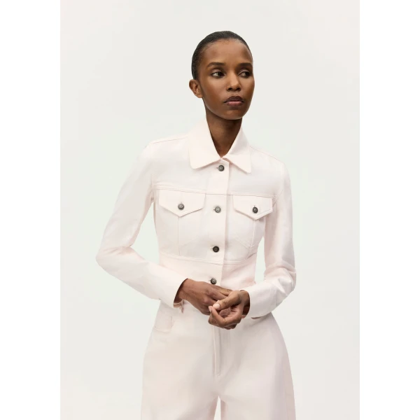 Adam Lippes Dante Jacket in Pale Pink, view 4