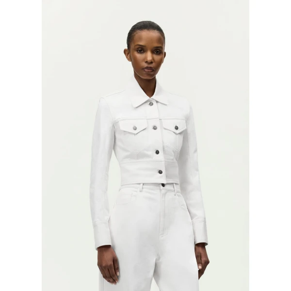 Adam Lippes Dante Jacket in White, view 2