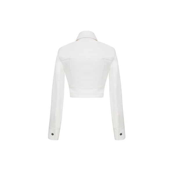 Adam Lippes Dante Jacket in White, view 4