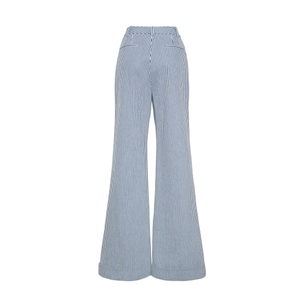 Adam Lippes Deeda Pant in Blue/White, view 4