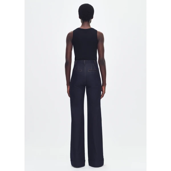 Adam Lippes Deeda Pant in Indigo, view 3
