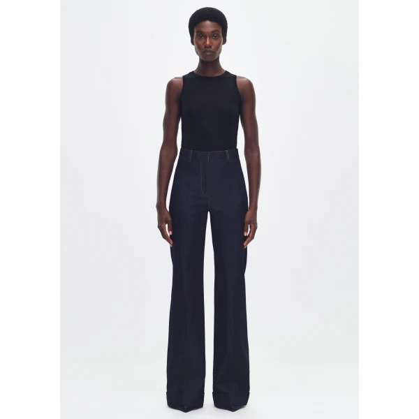 Adam Lippes Deeda Pant in Indigo, view 4