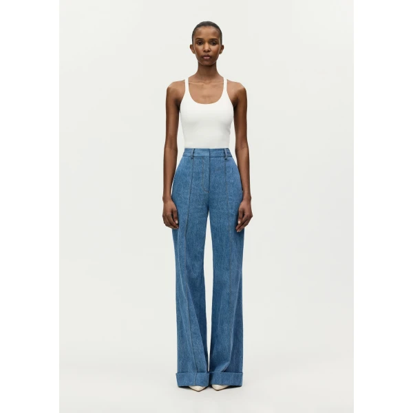 Adam Lippes Deeda Pant in Stone Wash, view 2