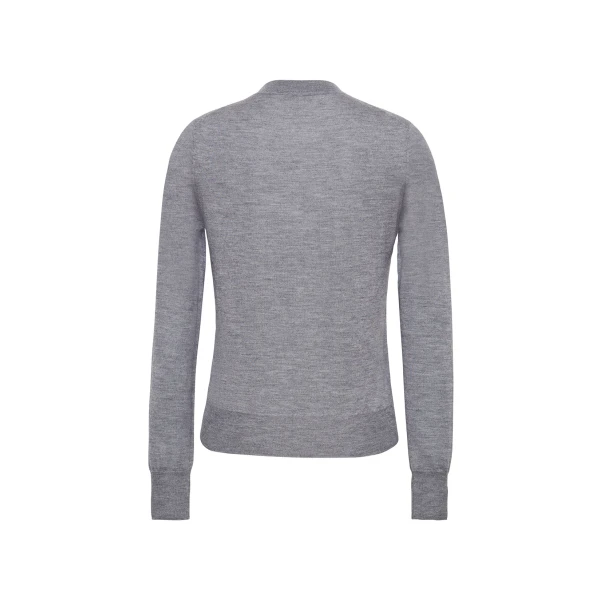 Adam Lippes Didion Knit Cashmere Silk in Heather Grey, view 5