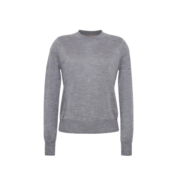 Adam Lippes Didion Knit Cashmere Silk in Heather Grey