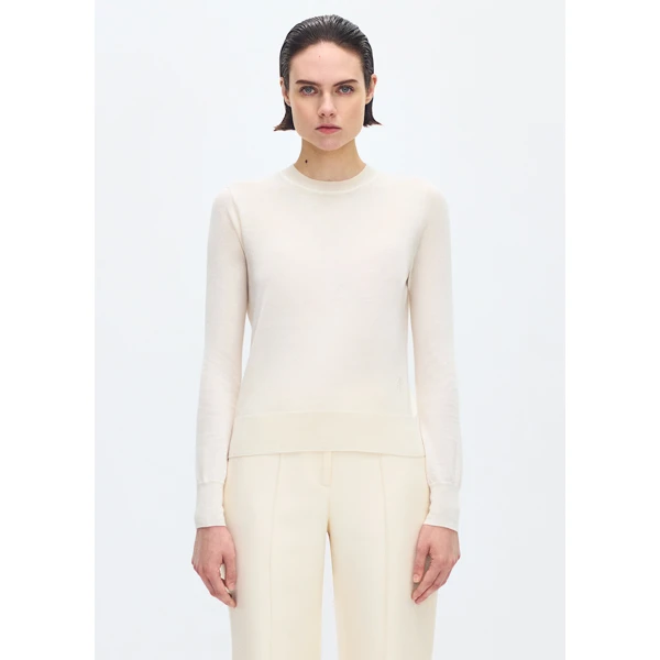Adam Lippes Didion Knit Cashmere Silk in Ivory, view 2
