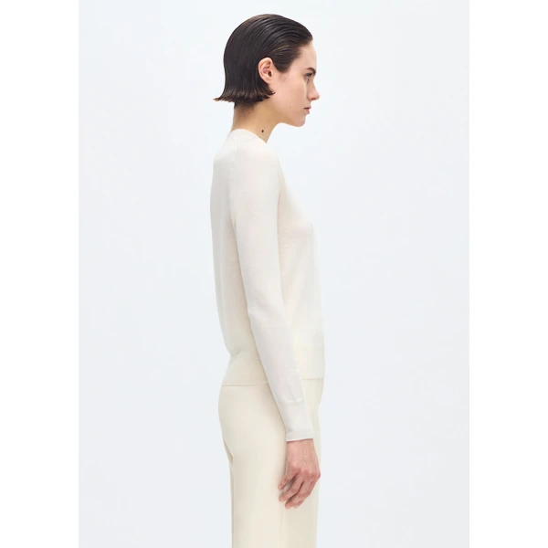 Adam Lippes Didion Knit Cashmere Silk in Ivory, view 3