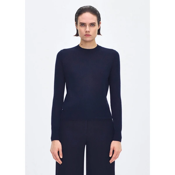 Adam Lippes Didion Knit Cashmere Silk in Navy, view 2