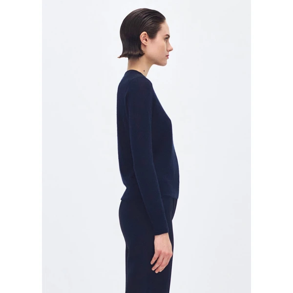 Adam Lippes Didion Knit Cashmere Silk in Navy, view 3