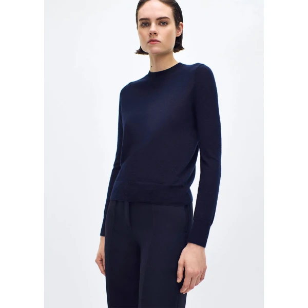 Adam Lippes Didion Knit Cashmere Silk in Navy, view 4