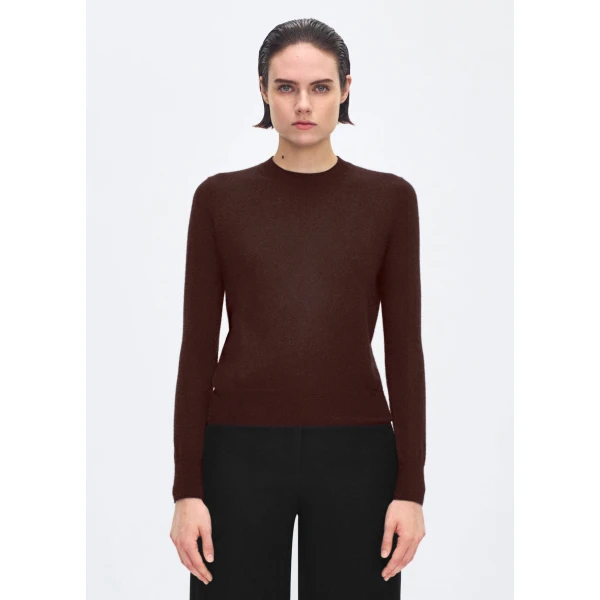 Adam Lippes Didion Knit Cashmere in Mocha, view 2