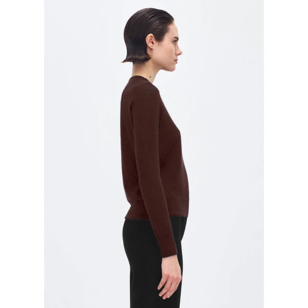 Adam Lippes Didion Knit Cashmere in Mocha, view 3