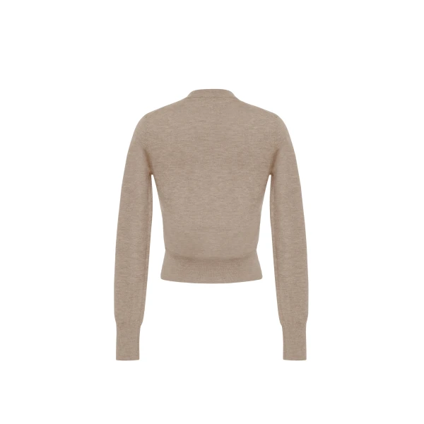 Adam Lippes Didion Knit Cashmere in Oatmeal, view 4