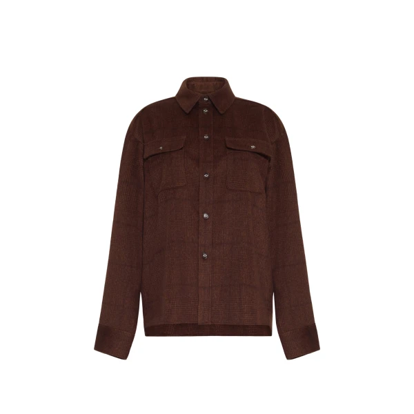 Adam Lippes Dorset Shirt in Chocolate