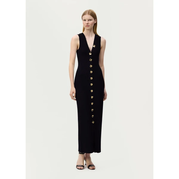 Adam Lippes Eliza Dress in Black, view 2