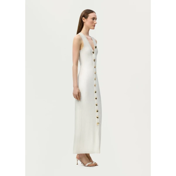 Adam Lippes Eliza Dress in Ivory, view 3