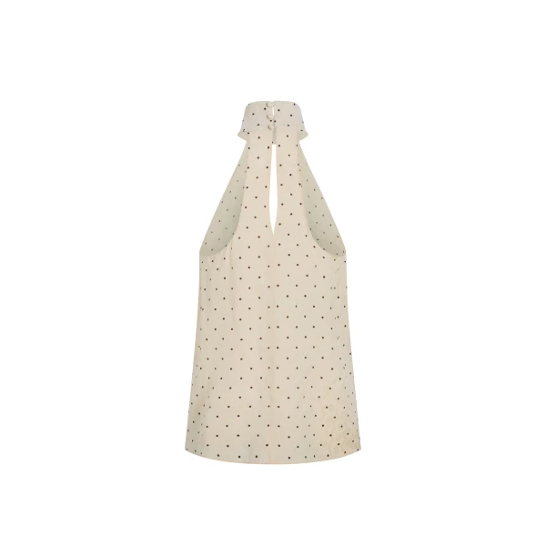 Adam Lippes Elodie Top in Cream/Chocolate, view 4