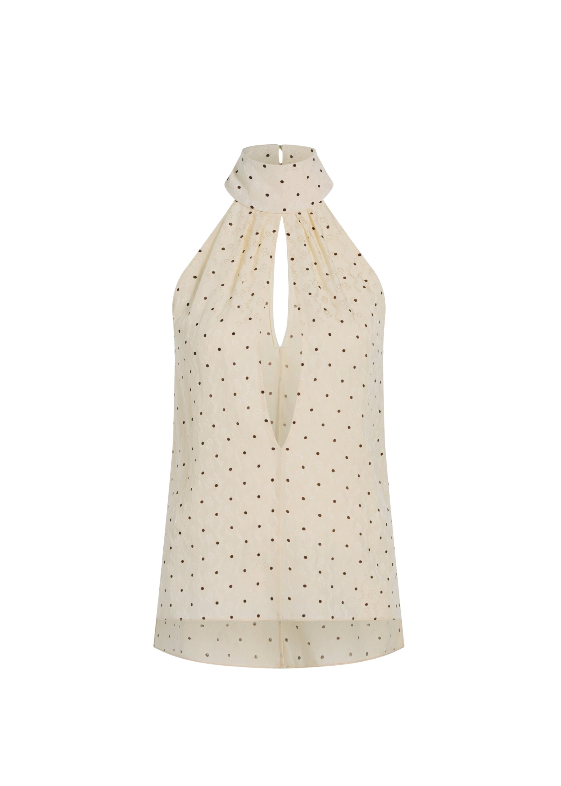 Adam Lippes Elodie Top in Cream/Chocolate