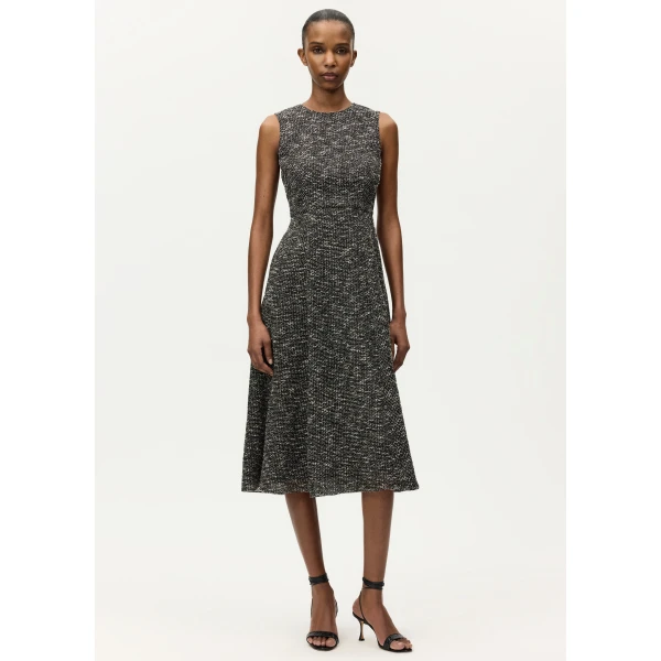 Adam Lippes Eloise Dress in Black/Ivory, view 2