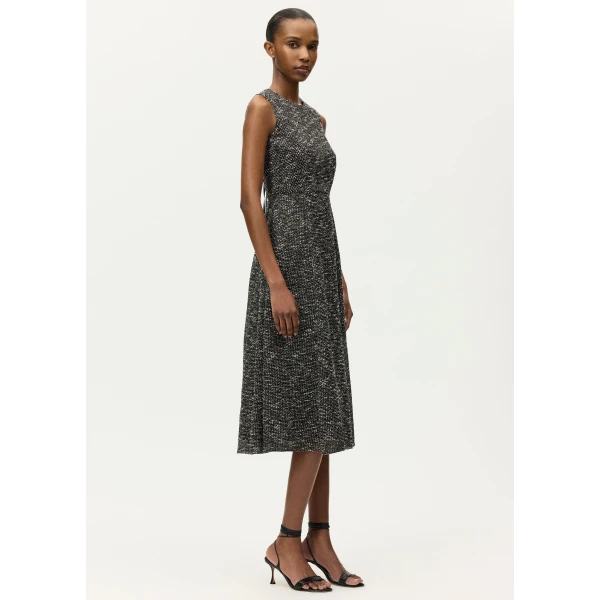 Adam Lippes Eloise Dress in Black/Ivory, view 3