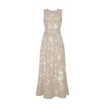 Adam Lippes Embroidered Eloise Dress in Parchment Floral