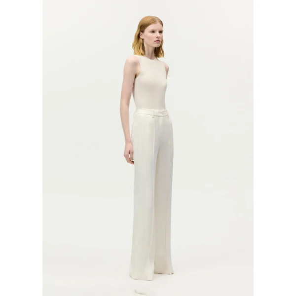 Adam Lippes Emile Pant in Ivory, view 3