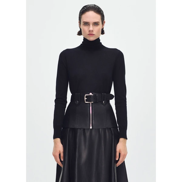 Adam Lippes Eve Knit Cashmere Silk in Black, view 2