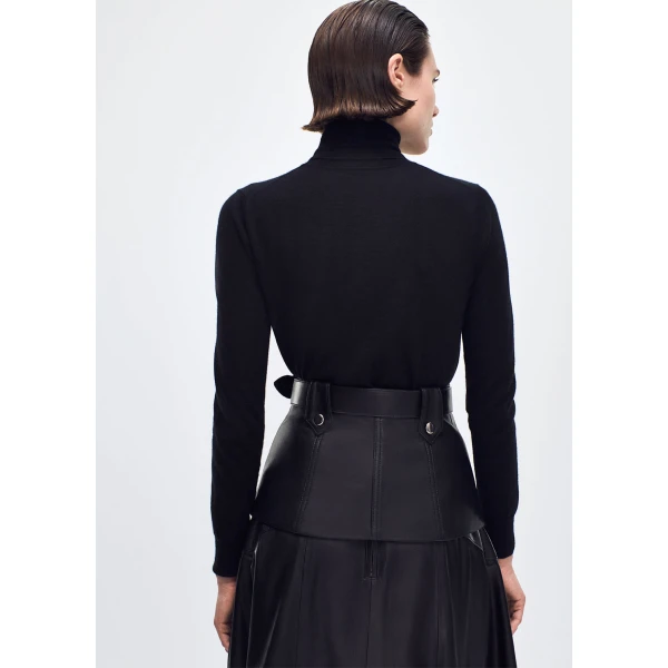 Adam Lippes Eve Knit Cashmere Silk in Black, view 4