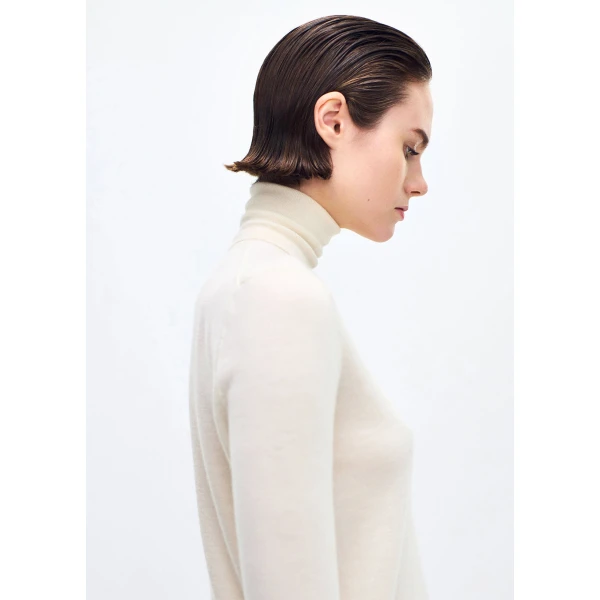 Adam Lippes Eve Knit Cashmere Silk in Ivory, view 4