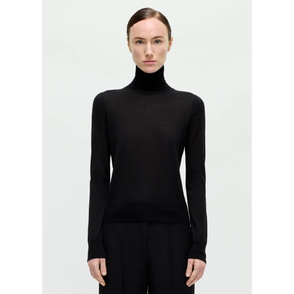 Adam Lippes Eve Knit Cashmere in Black, view 2
