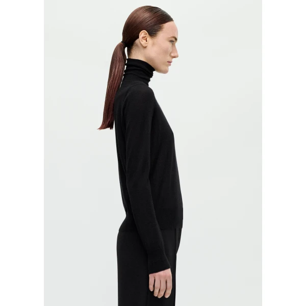 Adam Lippes Eve Knit Cashmere in Black, view 3