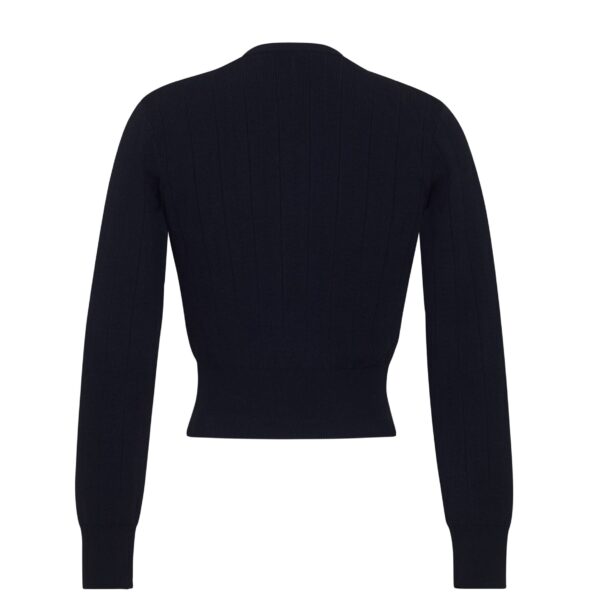 Adam Lippes Faye Cardigan in Black, view 5