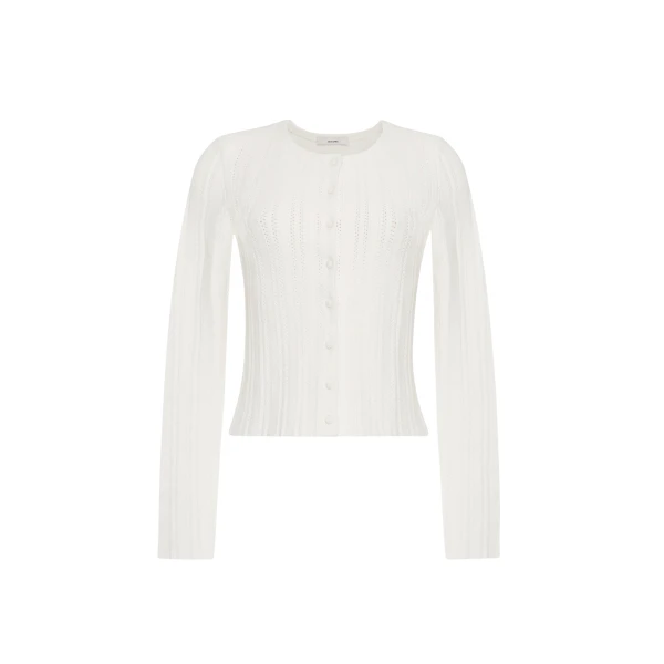 Adam Lippes Faye Cardigan in Ivory