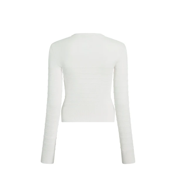 Adam Lippes Faye Cardigan in Ivory, view 4