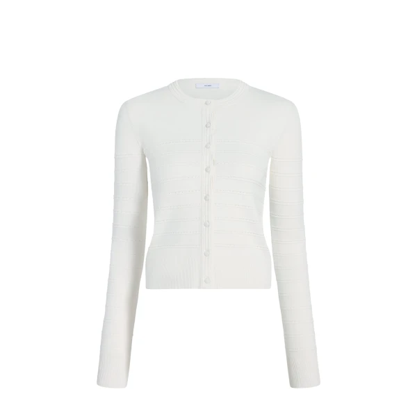 Adam Lippes Faye Cardigan in Ivory