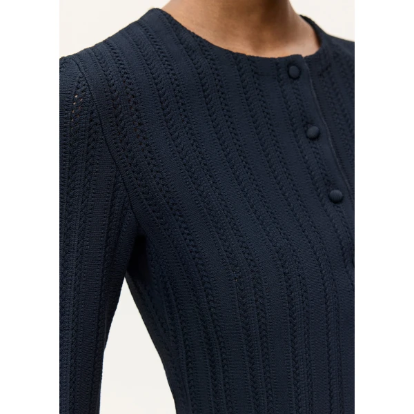 Adam Lippes Faye Cardigan in Navy, view 4