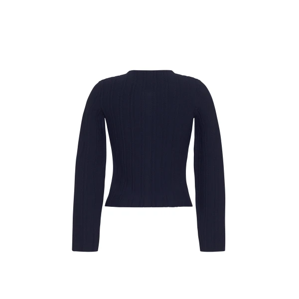 Adam Lippes Faye Cardigan in Navy, view 5