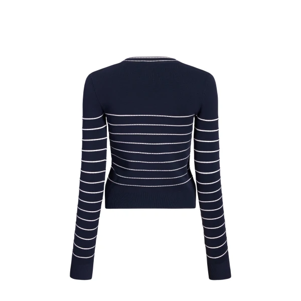 Adam Lippes Faye Cardigan in Navy, view 4