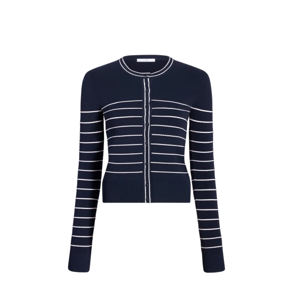 Adam Lippes Faye Cardigan in Navy