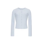Adam Lippes Faye Cardigan in Pale Blue