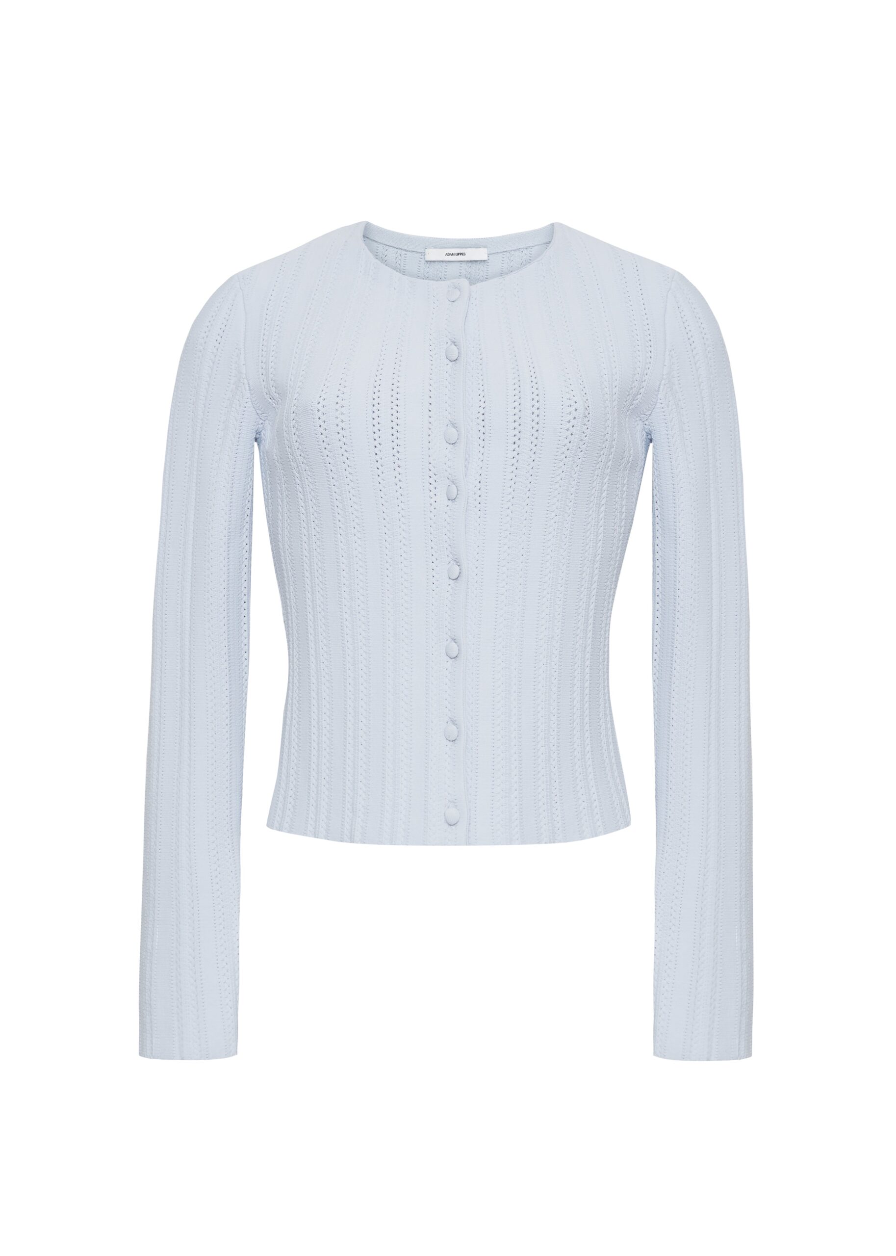 Adam Lippes Faye Cardigan in Pale Blue
